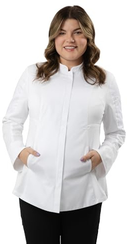 Chef Works Women's Essential Maternity Chef Coat, White, Large