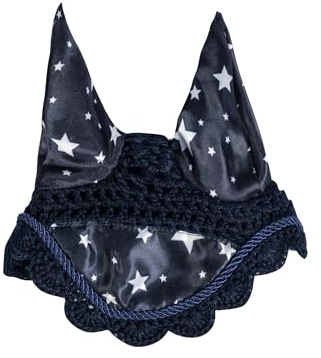 HKM Hobby Horsing Print Fliegenhaube, Navy Mit Sternenmuster, One Size