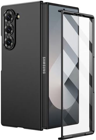 Doeshine Samsung Galaxy Z Fold 6 Case Ultra Slim, Full Body Cover with Built-in Screen Protector, Thin Slim Fit Phone Case, Lightweight Skin-Friendly, Hard PC Protective Cover for Z Fold 6 (Black)