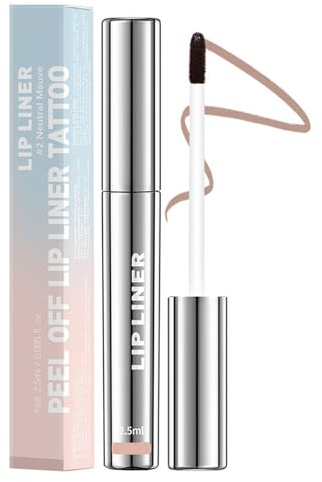 Peel off Lip Liner, Brown Lip Stain Peel Off, Lip Tint Stain Brown Pink Nude Lip Liners, Waterproof lip Liner, Matte Long Lasting Lip Tattoo Off