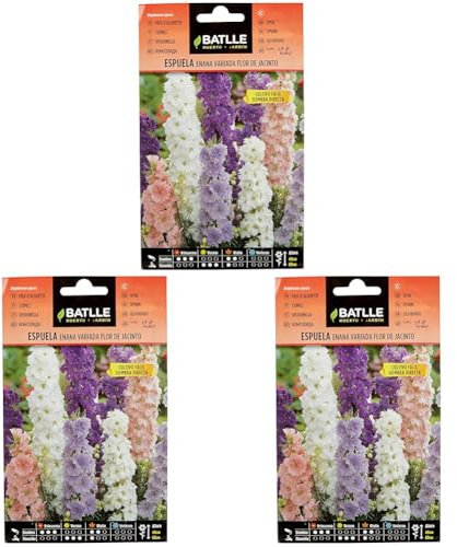 Semillas Batlle Espuela - ENANA - flor de jacinto (Paquete de 3)