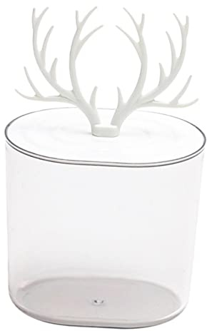 Alipis Tapas de Frascos de Boticario de Almacenamiento Elegantes Y Sencillos Soporte para Hisopos de Algodón Acrílico para La Organización del Maquillaje Y El Baño