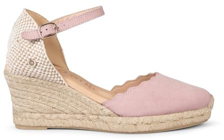 miMaO Espadrilles à talon en daim Rose EU 36