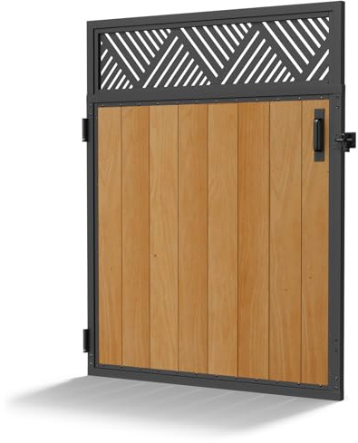 Bitals 4x5FT Fence Gate Frame Kit 201 Stainless Steel Anti-Sag Heavy Duty Garden Gate Reinforcement Hardware, Left/Right Mount (No Panels Included)(46.78W x 59.0H)