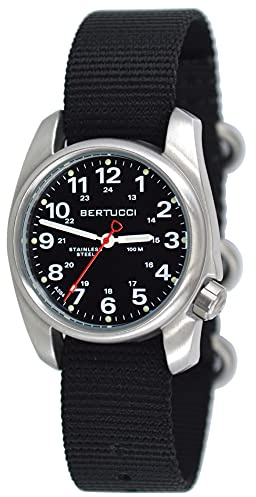 Bertucci A-1S Field Clock, Black, Bracelet