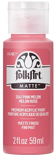 FolkArt Acrylic Paint in Assorted Colors (2 Ounce), 2547 Pink Melon
