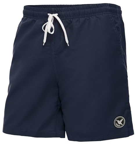 Ladeheid Bañador Hombre, Short de Natación con Secado Rápido, Forro de Malla Interior, Pantalón Corto con Bolsillos Laterales y Traseros, Cintura Elástica Ajustable LA40-129 (Azul Marino/Azul, L)
