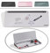 NITRAM Pizarra de Escritorio. Pizarra blanca pequeña de borrado en seco con Almacenamiento para material de Oficina y ranura para tablet/móvil. Incluye Borrador y 2 Rotuladores. Whiteboard (Blanco)