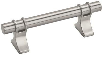 Amerock | Cabinet Pull | Satin Nickel | 3 inch (76 mm) Center to Center | Davenport | 1 Pack | Drawer Pull | Drawer Handle | Cabinet Hardware
