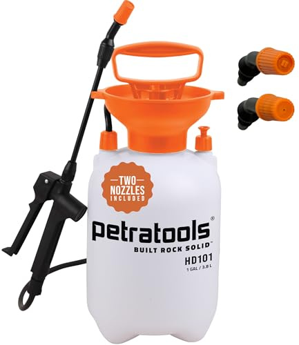 1 Gallon Pump Sprayer - HD101 Garden Sprayer with 2 Nozzles Included, Pump Spray Bottle, Weed Sprayer, Water Sprayer, Plant Sprayer, Pressure Sprayer Heavy Duty Hand Pump Sprayer