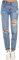 Roskiky Damen High Waist Jeans - Sommer Hose Mit Stretch, Gerades Bein Und Löcher - Hellblau M