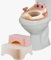 Valtom Toilettensitz Kinder mit Sitzkissen und Tritthocker, kinderfreundliches Tierdesign, 2-8 Jahre, Anti-Rutsch Vorrichtungen