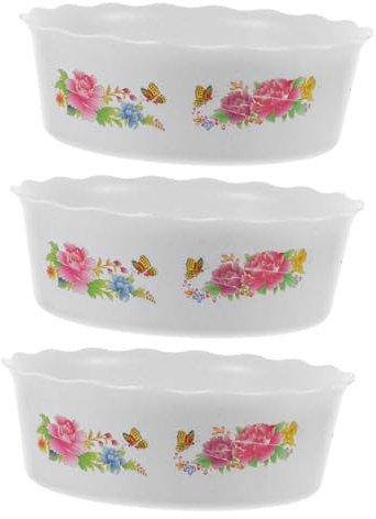 HANABASS 3-Teiliges Lotusschale-Pflanzgefäß Runde Lotusblumenschale Hydrokultur-Pflanzgefäß Aus Kunststoff, Seerosenschale Bonsai-Schale Narzissen-Pflanzschale Für Garten, Balkon, Büro, Schalen