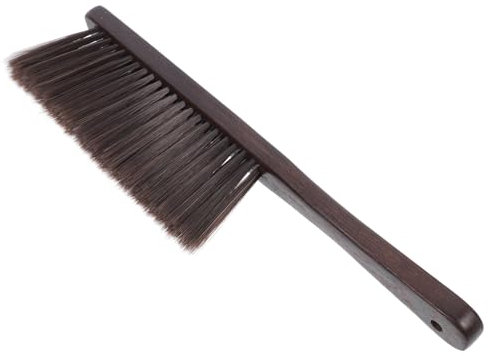 JEWEDECO Fireplace Cleaning Brush Soft Sweeping Brush Wooden Handle for Furniture Sofa Piano Keyboard