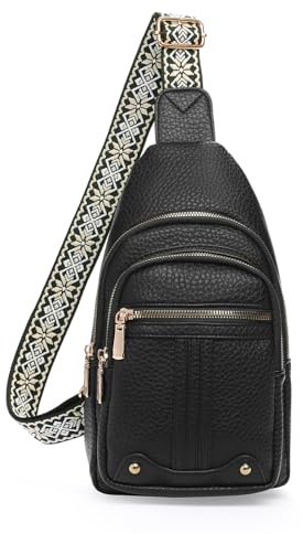 GAEKEAO Bolso Bandolera Mujer, Bolsos para Universitarias Cuero PU Bolso Cruzado Pequeño, Bolsos de Hombro con Correa Ancha Ajustable Bolsa de Pecho