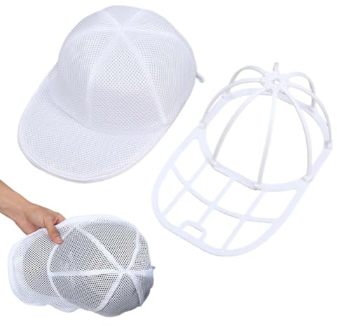 1 Pièce Lave Casquette de Baseball, Cage de Lavage Pliable,Nettoyeur de Casquette pour Machine à Laver & Lave-Vaisselle,Support pour Casquette, Formeur et Protecteur avec Support pour Lessive