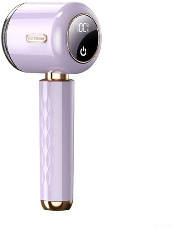 Rechargeable Fabric Shaver with 6-for Leaf Cutter Head, Stainless Steel Lint Remover for Clothes, Cordless Portable Defuzzer with Sticky Cylinder, for Easy(A Digital Display)