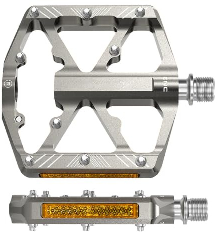 Generico Cykelpedaler i metall, halkfria cykelpedaler | för halkfri cykel av aluminiumlegering | för rostskydd mot repor, slitstarka pedaler för de flesta