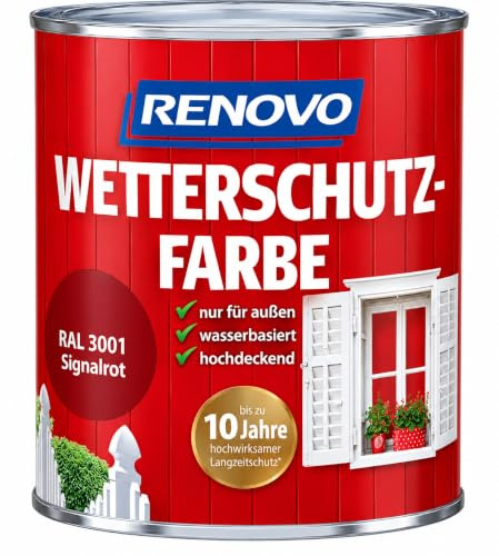 Renovo Wetterschutzfarbe 3001 signalrot 750 ml