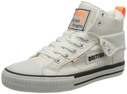 British Knights Damen ROCO Tag Sneaker, White/NEON ORANGE,40 EU