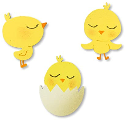 Roeda Brighten Your Life 14119y Baby Easter Chicks Set of 3 Assorted Springtime Magnets Made in USA