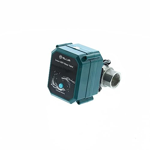 TELLUR Smart Electroválvula de Agua WiFi, Válvula de seguridad, App de Movil, Control de Voz con Alexa y Google, para Baño, Cocina, Jardín, Empresa, No Hub, Rosca DN20 (3/4), 10bar