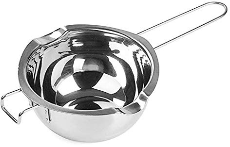 Pentola per Fusione di Cera con Manico Lungo Contenitore per Candele profumate Fai-da-Te in Acciaio Inossidabile per Cucina Domestica Cucinare Cioccolato Fondente