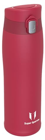 Super Sparrow Botella Agua Acero Inoxidable - Botella Termica - 500ml - Termo Sin BPA, Botellas Niños - Incluye 2 Tapas con Pajita y Tapa Deportiva