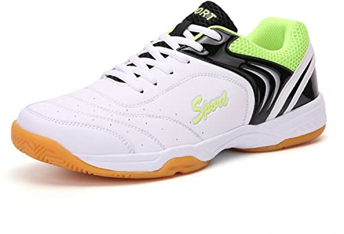 Ybberik Chaussures de Badminton Unisexes pour Adultes, Chaussures de Badminton en Caoutchouc Non marquant pour Hommes et Femmes