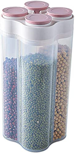 ZHZXBDGQ Food Storage Containers 2.5L Cereal Dispenser, for Storage Container for Muesli/Cornflakes/Spaghetti/Grain-Pink