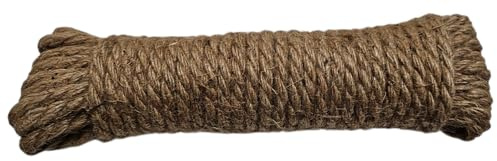 Spago Canapa Juta Naturale – Corda Grezza per Fai da Te, Arredo, Giardinaggio, Tiragraffi Gatti, Decorazioni Rustiche, Bomboniere – 4mm/6mm/8mm/10mm – 10m o 20m – Eco e Biodegradabile (20 Metri 4 mm)