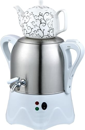 Electric Samovar Tea Maker, 2000W Fast Heating with Keep Warm Function, Perfect for Brewing Coffee and Various Teas at Home or Office