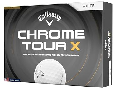 Callaway Golf Chrome Tour X Premium Golf Ball 2026, White Ball