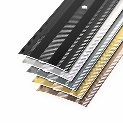 Perfil De Transición De Aluminio Atornillar Ancho 6cm Tira De Umbral Perfil De Piso En Anodizado Tapajuntas Para Suelo(Silver,6x90cm)