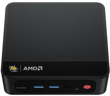 Beelink Mini PC para Juegos SER5 MAX, Ryzen 7 7735U, 24GB LPDDR5 SSD 1T NVMe, Mini Ordenador sobremesa Compatible con Tres Pantallas 4K, Mini Ordenador para Oficina, LAN 2.5 G, Wi-Fi 6, BT 5.4