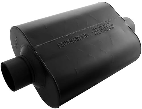 Flowmaster Super 44 Series Chambered Muffler – 3.00” - Center In/Center Out – Aggressive Sound – 16 Gauge Aluminized Steel – For Classic & Late Muscle Cars, Street Rods, Trucks, SUVs (943045)