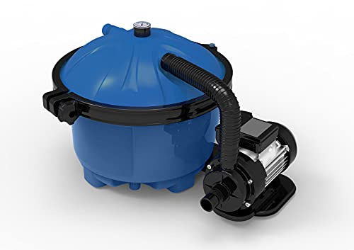 SPIDO - Groupe de Filtration Piscine Spid’O POOL Combo S-2 - Pour Bassin 12 m³ - Média Filtrant Aqualoon Inclus - Filtration Fine 3 Microns