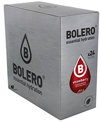 Bolero Drinks 24 bustine da 9 grammi gusto Banana e Fragola Preparato istantaneo per Bevande con Stevia e Vitamina C