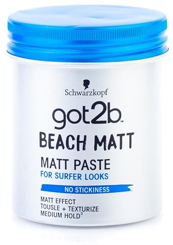 Schwarzkopf Got2b Beach Matt Surfer Look Matt Paste, Pack of 6