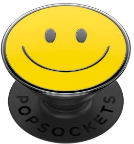 PopSockets: PopGrip - Expanding Stand and Grip with a Swappable Top for Smartphones and Tablets - Enamel Be Happy