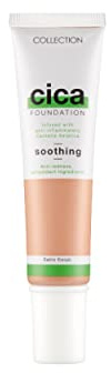 Collection Cosmetics Hydrating Medium Coverage Cica Foundation angereichert mit Anti-Rötungen, vegane Foundation, 30 ml, Light Vanilla