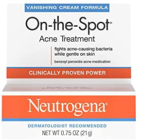 Neutrogena On-The-Spot Acne Treatment Vanishing Cream Formula 0.75 oz (Pack of 2)