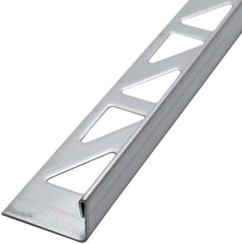 Dalsys 200cm Profilé L Inox 10mm Brossé, Pour Carrelage, Protection des Bords