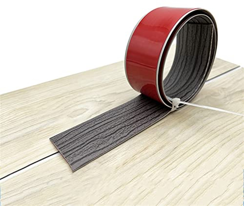Bande de transition de sol autocollante de 5 cm pour joints de sol stratifié et vinyle (gris, 2 m x 5 cm)