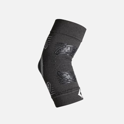 FLOKY Elbow Support gomitiera biomeccanica. Multisport. Stabilizza il gomito. Riduce le infiammazioni articolari ed il recupero. Protegge tendini e muscolatura. Design ergonomico. Nera. (XS/S)