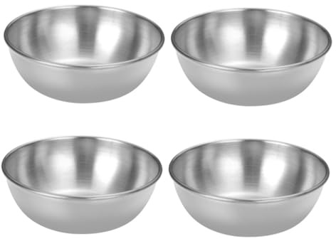 TOYANDONA 4 pièces Lot de Petits Bols à Sauce Acier Inoxydable Résistants et Multifonctions pour Sauces Condiments et Dips Faciles à Nettoyer pour Usage Domestique et Professionnel