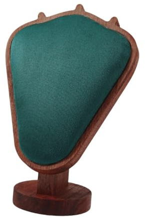 siduytin Espositore per collane, porta gioielli, organizzatore per espositori per gioielli da esposizione per collane, morbido e protettivo contro qualsiasi tipo di danno, Verde scuro, 15x21 cm