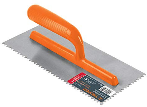 Llana dentado triangular con mango de plástico - 280 mm