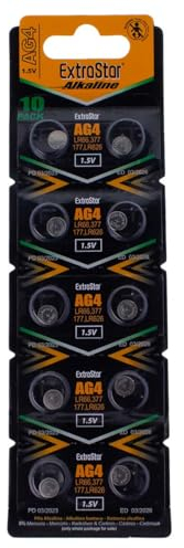 EXTRASTAR 10 BATTERIE A BOTTONE PILE AG4 1,5v 377A SR66 LR626 SG4 SR626