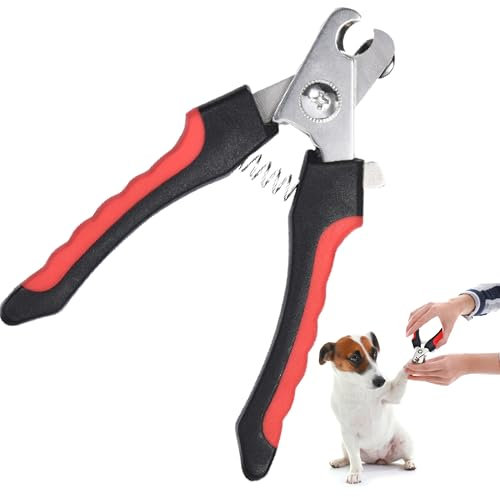 DDOXX Krallenschere für Hunde - zum präzisen Schneiden von Krallen - aus hochwertigem Material - Krallenschere - inkl. Nail Scissor für Hunde, Katzen - rot